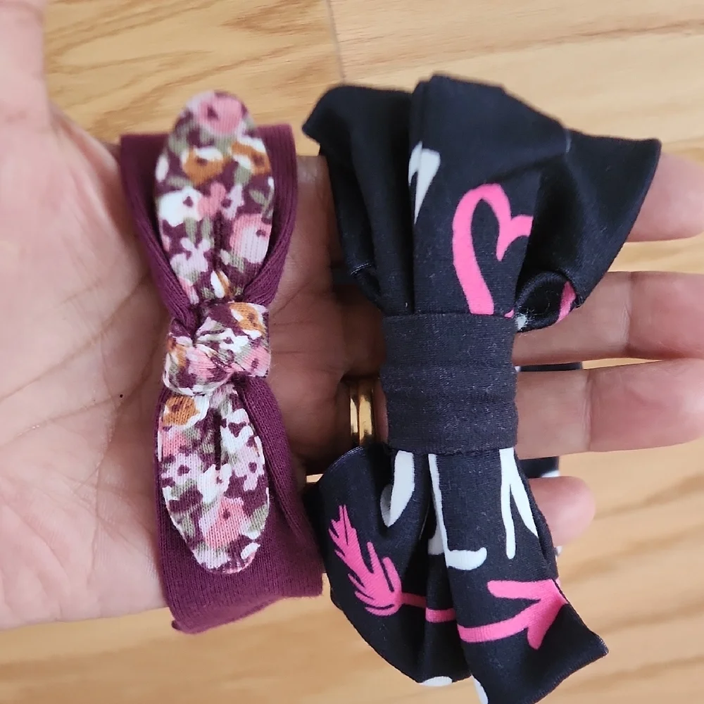 Bundle Of Kids Headbands Hair Accessories Set - Purple, Pink, Cream, Blue
